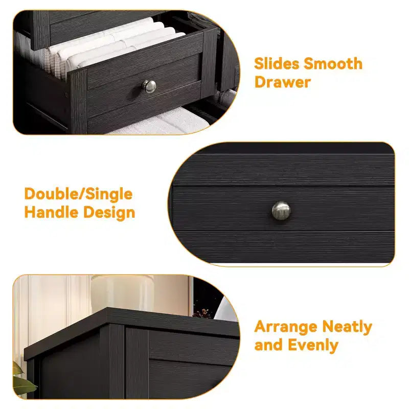 12 Drawers Dresser for Bedroom Wooden, Modern Wide TV Stand Dressers for 65 Inch TV, Wood Chest of Drawers, Farmhouse Clothes Storage for Living Room