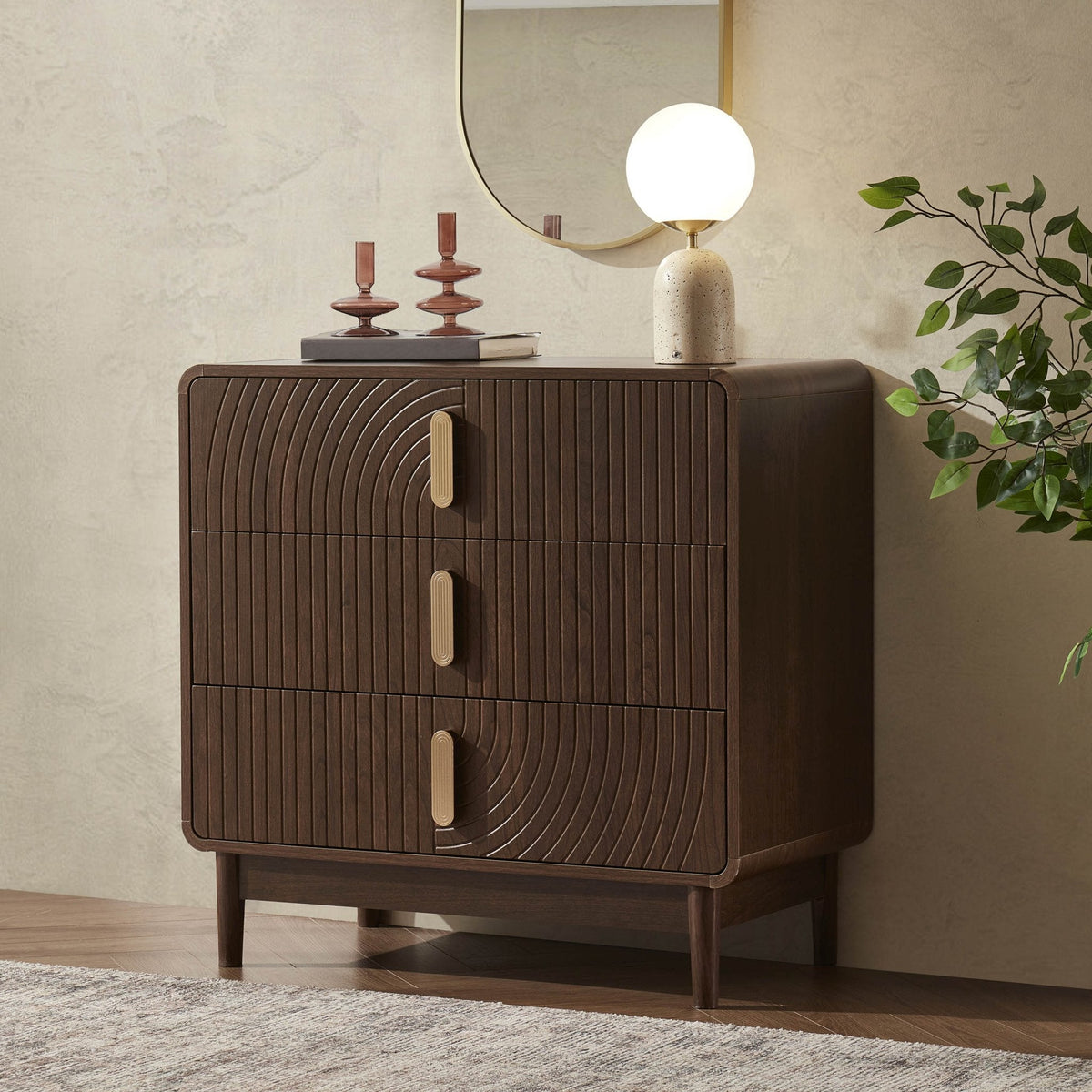 3 Drawer Chest - Walnut