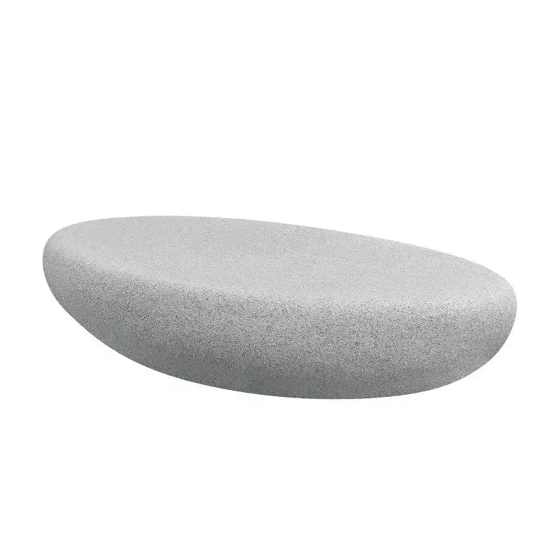 Table basse moderne en fibre de verre avec motif roches mates, table basse d'appoint irrégulière pour salon, bureau ou petits espaces - Panipeachy
