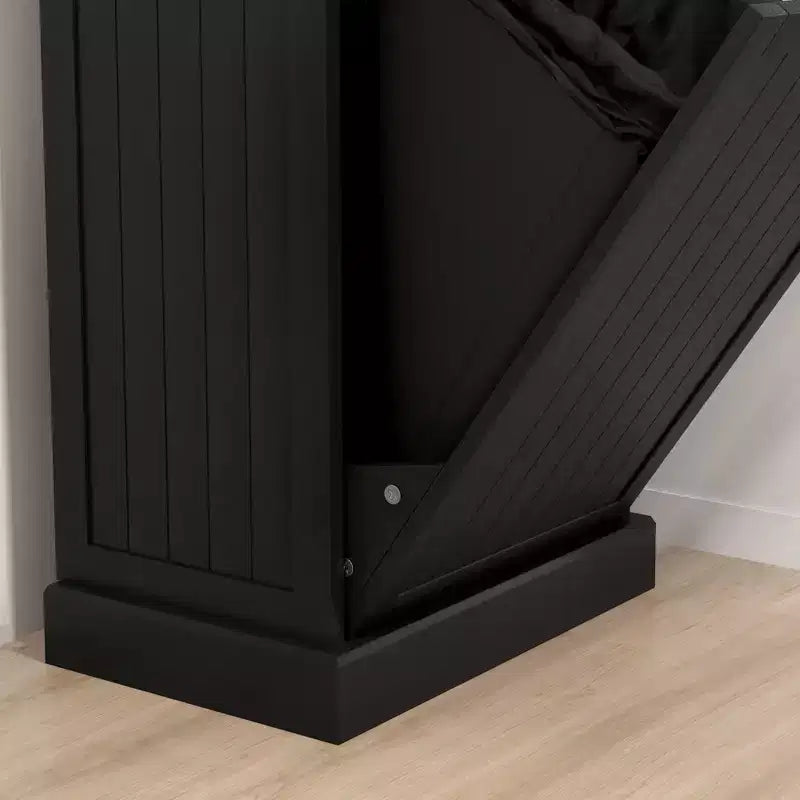 HOMCOM Kitchen Tilt Out Trash Bin Cabinet Free Standing Recycling Cabinet Trash Can Holder With Drawer
