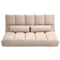 Convertible Floor Sofa Chair, Folding Couch Bed, Guest Chaise Lounge with 2 Pillows, Adjustable Backrest and Headrest, 51.25 L