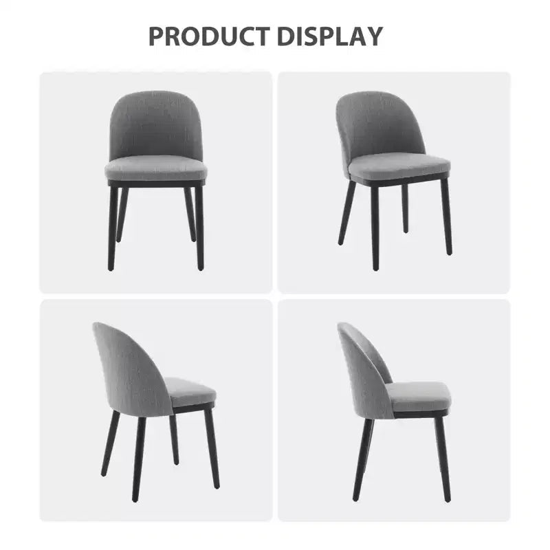 Dining Chairs Set of 4/6, Upholstered Kitchen Dining Room Chair, Linen Fabric Farmhouse Dinner Chair with Leveling Feet for Dining Room, Living Room