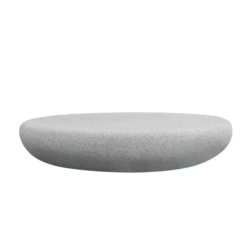 Table basse moderne en fibre de verre avec motif roches mates, table basse d'appoint irrégulière pour salon, bureau ou petits espaces - Panipeachy