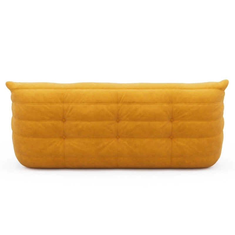 3 Seat Suede Fabric Lounge Floor Couch Lazy Sofa for Living Room