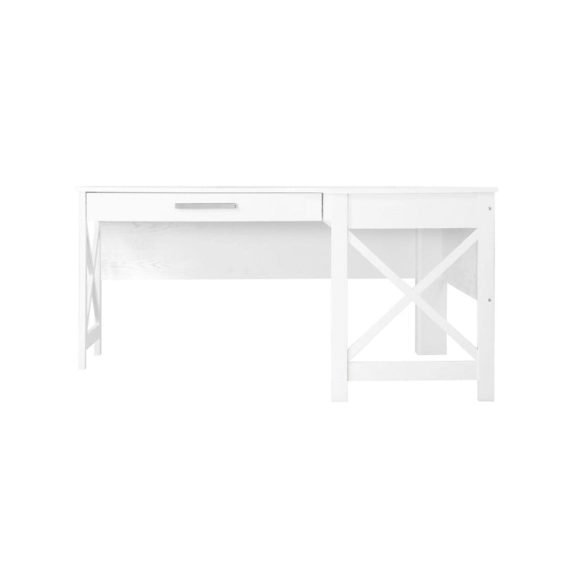 Alaska Modern Farmhouse L-Shaped Desk with Drawer