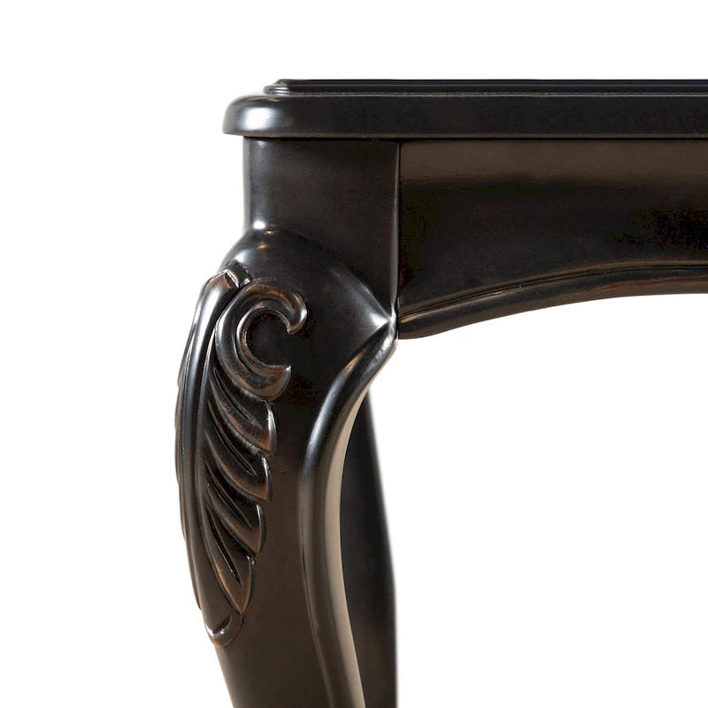 Clarissa Traditional Solid Wood Coffee Table with Carved Legs