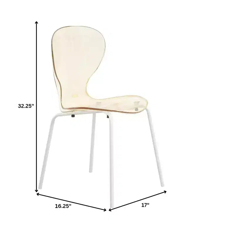 LeisureMod Bristol 5-Piece Dining Set Round Dining Table, 4 Plastic Dining Chairs White Legs
