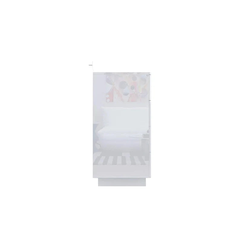 63 High Gloss Dresser With Light Chest w/8 Drawers&Spacious Tabletop