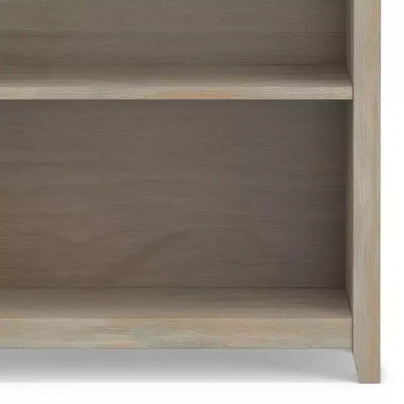 70 Five-Shelf Solid Wood Bookcase - Lacquered Pine, 4 Adjustable Shelves