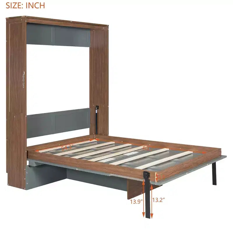 GDF Studio Lawrence Full Size Murphy Bed with Foldable Desk