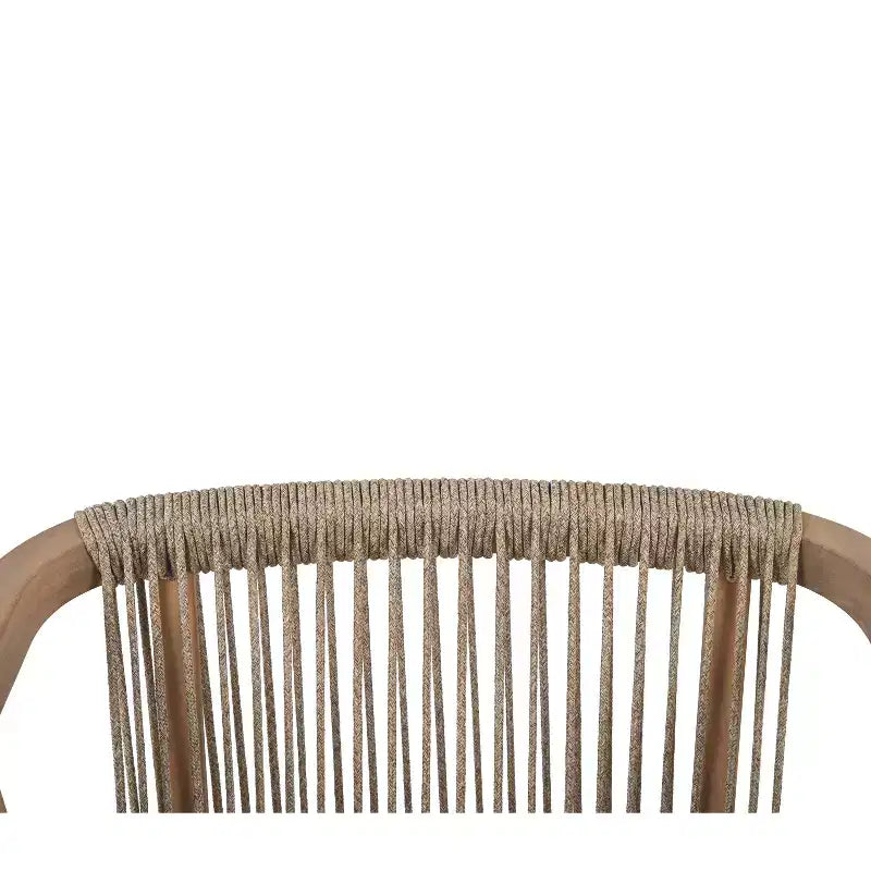 Christopher Knight Home Olcott 7 Piece Outdoor Acacia Wood Dining Set with Expandable Table and Rope Woven Armchairs