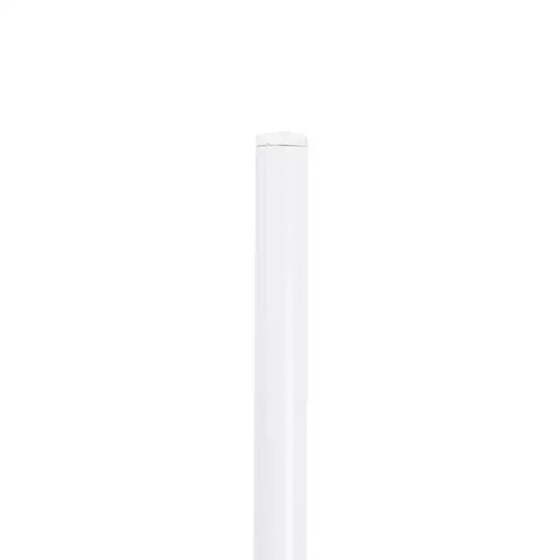 LeisureMod Bristol 5-Piece Dining Set Round Dining Table, 4 Plastic Dining Chairs White Legs