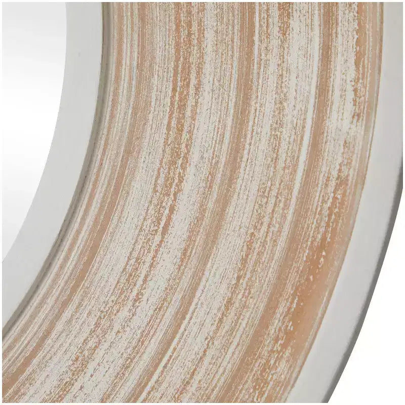 35x35 Wooden Wall Mirror with White Wash Effect Cream - Olivia & May: No Assembly, MDF Frame, Indoor Use