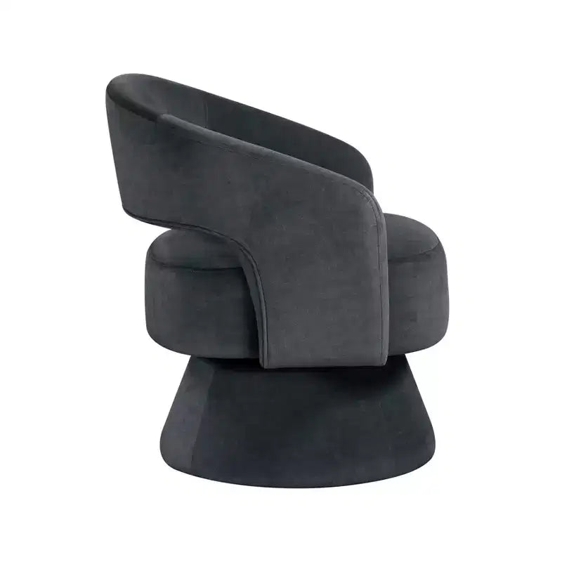 GDFStudio Hudson Modern Luxury Velvet Upholstered Swivel Accent Chair