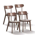 MAYEERTY Set of 4 Oak Solid Wood Dining Chairs, Wooden Chairs for Kitchen Dining Room Living Room