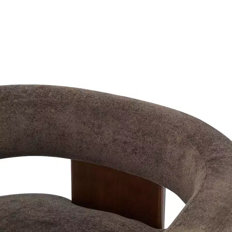 Fauteuil d'appoint rembourré en bois d'hévéa moderne Noah Christopher Knight Home
