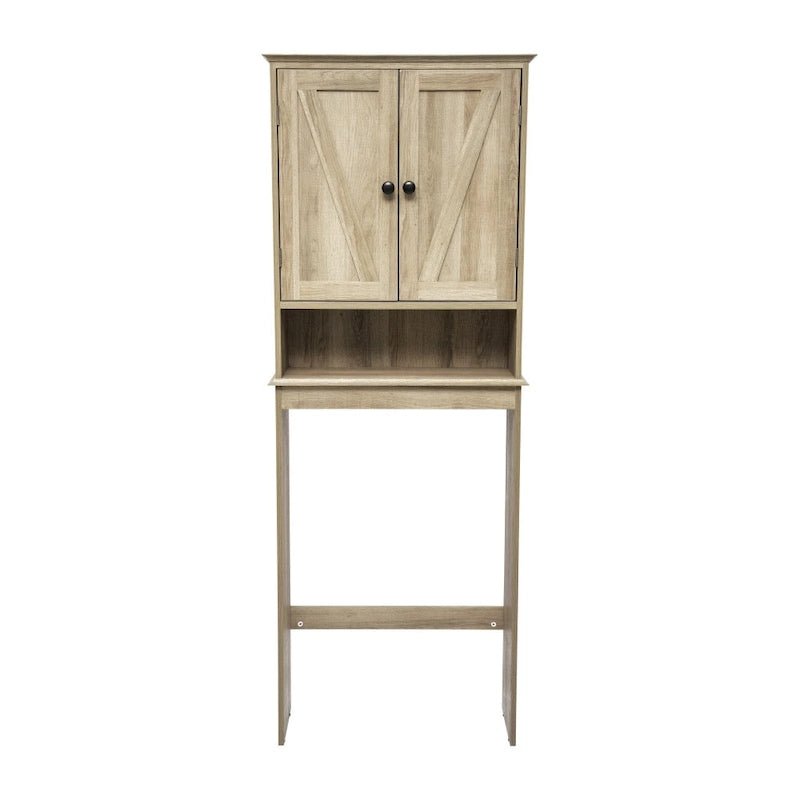 Farmhouse Over the Toilet Cabinet with Shelves and Magnetic Closure Doors