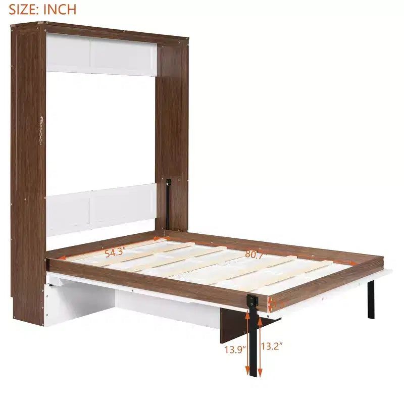 GDF Studio Lawrence Full Size Murphy Bed with Foldable Desk