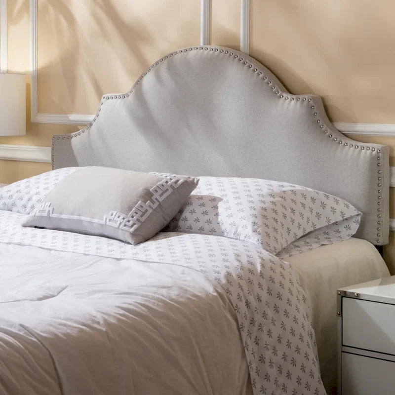 Tête de lit capitonnée en tissu réglable Grand lit/Très grand lit