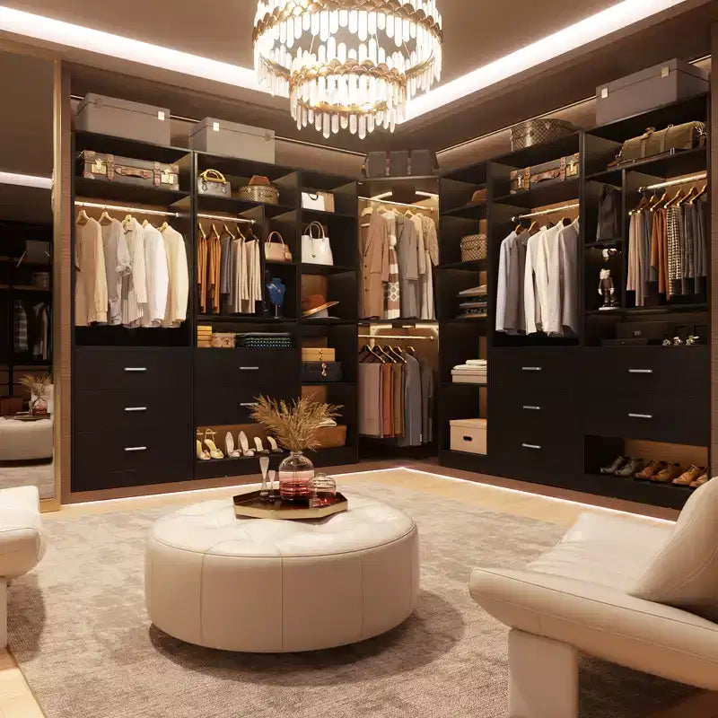 Besiost Corner Closet System with 12 Shelves