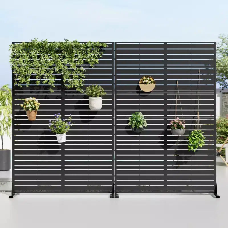 72 H Dovelina Outdoor Privacy Screen Decorative Garden Fence (Set of 2)