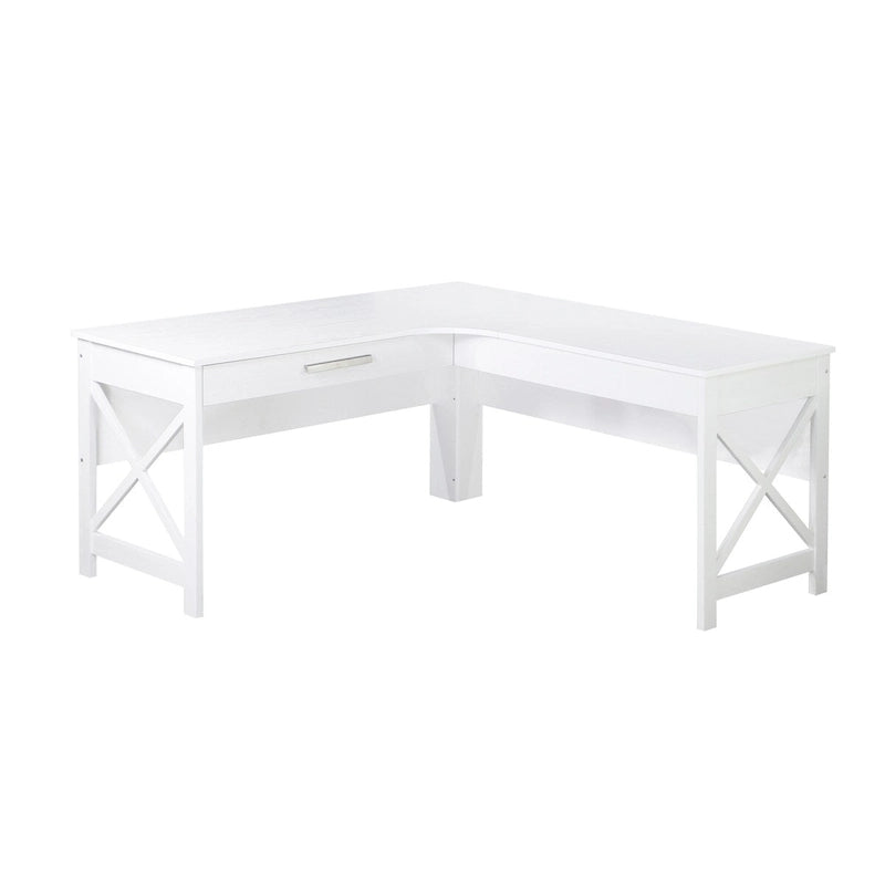 Alaska Modern Farmhouse L-Shaped Desk with Drawer