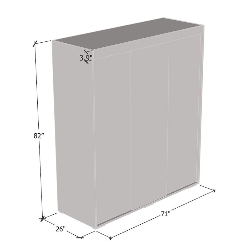 Aria Modern 3-door Wardrobe Armoire with Mirror