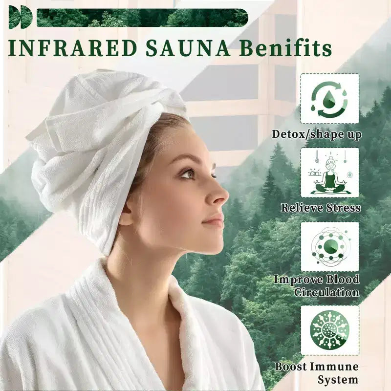 Sauna infrarouge 1 personne EROMMY avec dossier pour la maison ou la salle de sport