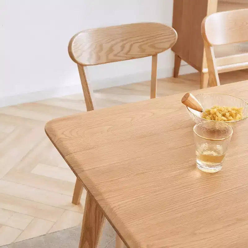 MAYEERTY Set of 4 Solid Wood Dining Chairs, Natural Wooden Chairs for Kitchen Dining Room Living Room