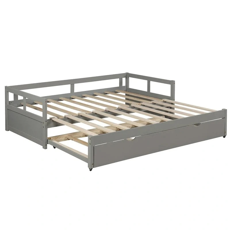 Extending Daybed with Trundle, Wooden Daybed with Trundle