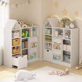 Organisateur de rangement pour enfants, organisateur de jouets et de livres avec 8 compartiments et tiroirs coulissants - Idéal pour les salles de jeux et les chambres à coucher