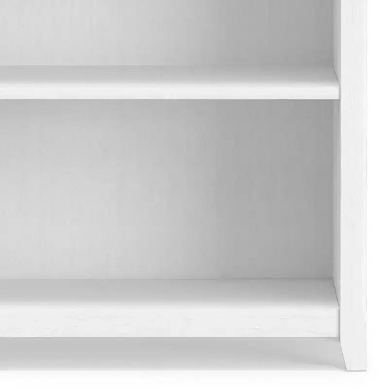 70 Five-Shelf Solid Wood Bookcase - Lacquered Pine, 4 Adjustable Shelves