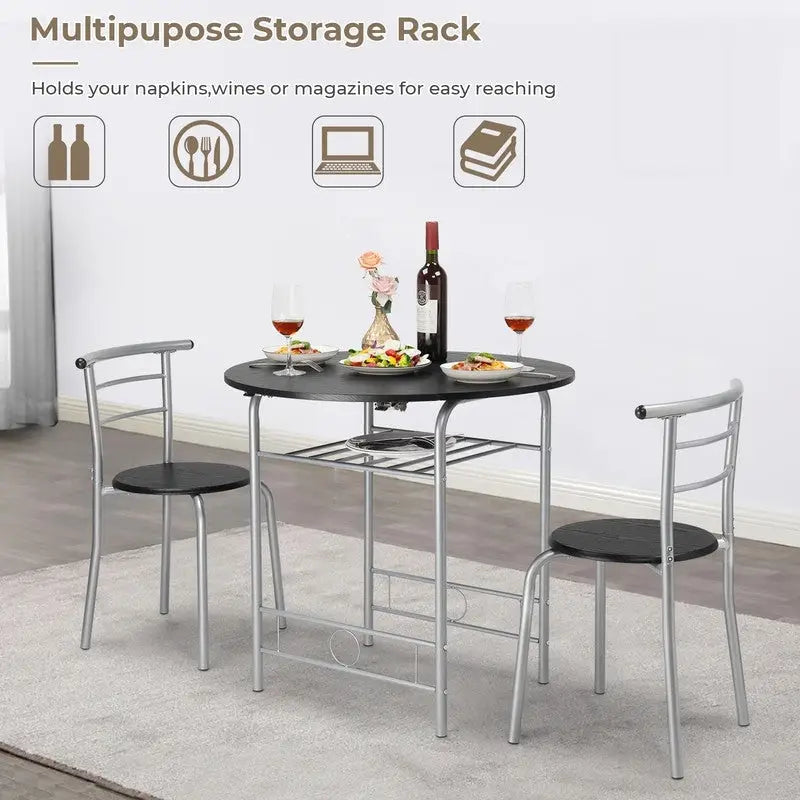 31.5 Drop Leaf Dining Table for Small Space,Small Kitchen Table Set for 2