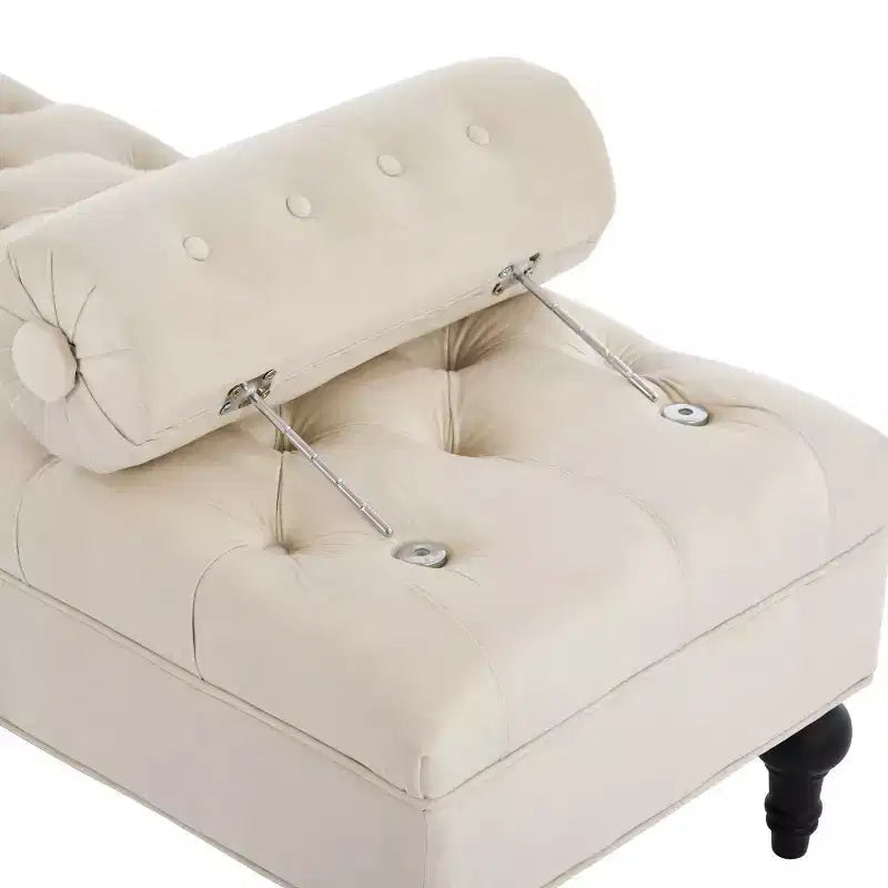 Modern End of Bed Bench for Bedroom, Velvet Upholstered Window Bench with 2 Detachable Pillows for Living Room or Entryway-Panipeachy