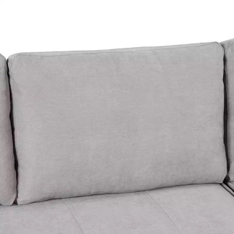 104.5 Reversible L-Shape Sleeper Sectional with Storage Chaise & 2 Stools - Convertible 3-Seat Sofa Bed for Living Room