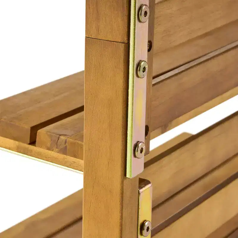 Christopher Knight Home Andrusia Outdoor Rustic Acacia Wood Storage Bench with Rack, Teak