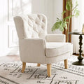 Almond Boucle Nailhead Club Chair by Christopher Knight Home