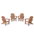Lot de 4 chaises Adirondack en résine plastique - EDYO LIVING