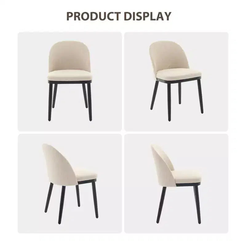 Dining Chairs Set of 4/6, Upholstered Kitchen Dining Room Chair, Linen Fabric Farmhouse Dinner Chair with Leveling Feet for Dining Room, Living Room