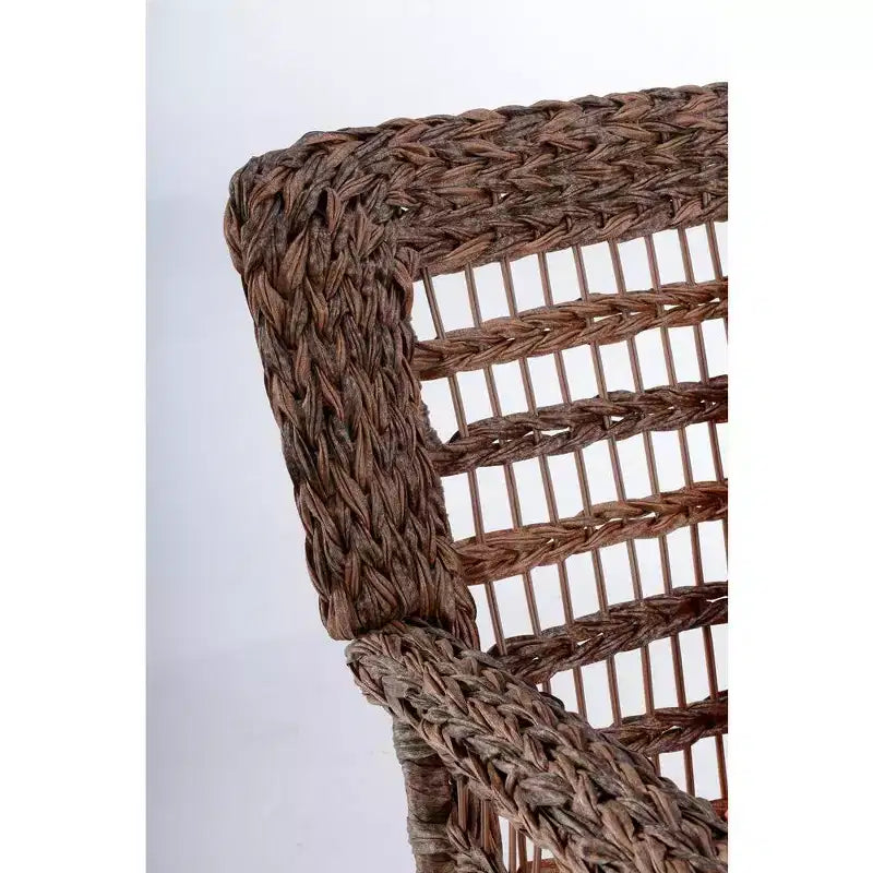 Ensemble de 2 fauteuils de jardin en résine tressée Jiallo Modern Concept, imitation jonc de mer