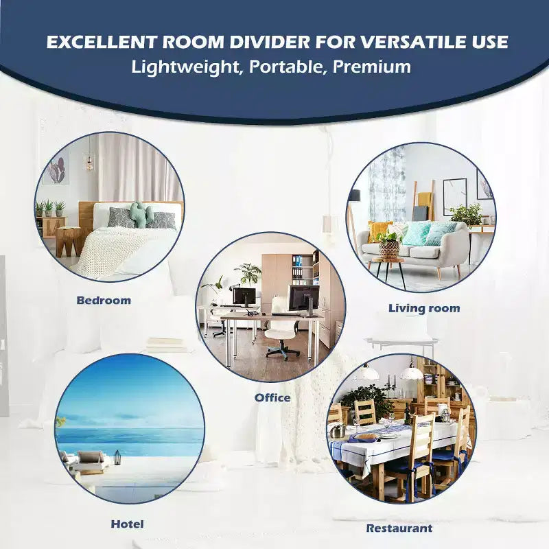 67 High 6 Panel Room Divider Furniture Classic Venetian Wooden Slat Home