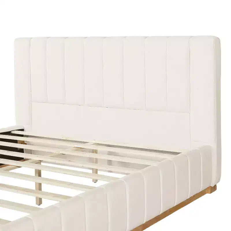 Christopher Knight Home Buchanan Modern Striped Fabric Bed with Headboard
