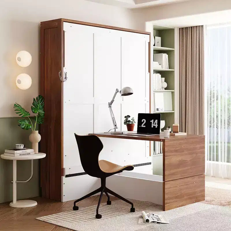 GDF Studio Lawrence Full Size Murphy Bed with Foldable Desk