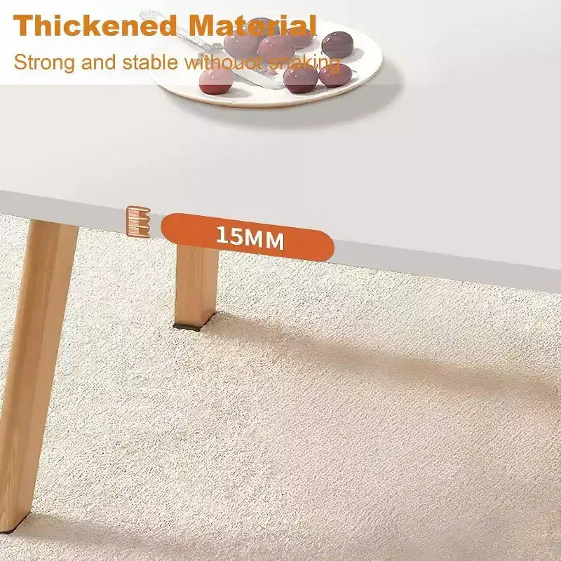 39.9 Wooden Folding Coffee Table, Foldable Laptop Table for Small Spaces, Low Study Table for Sitting on The Floor for Bedroom Office Apartment