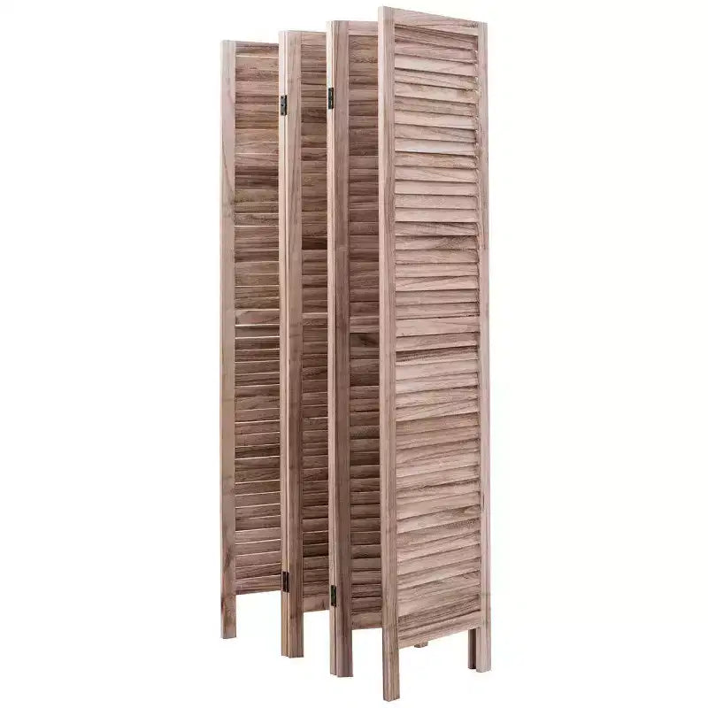 67 High 6 Panel Room Divider Furniture Classic Venetian Wooden Slat Home