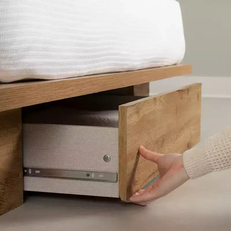 South Shore Full/Queen Platform Bed Nordik Oak