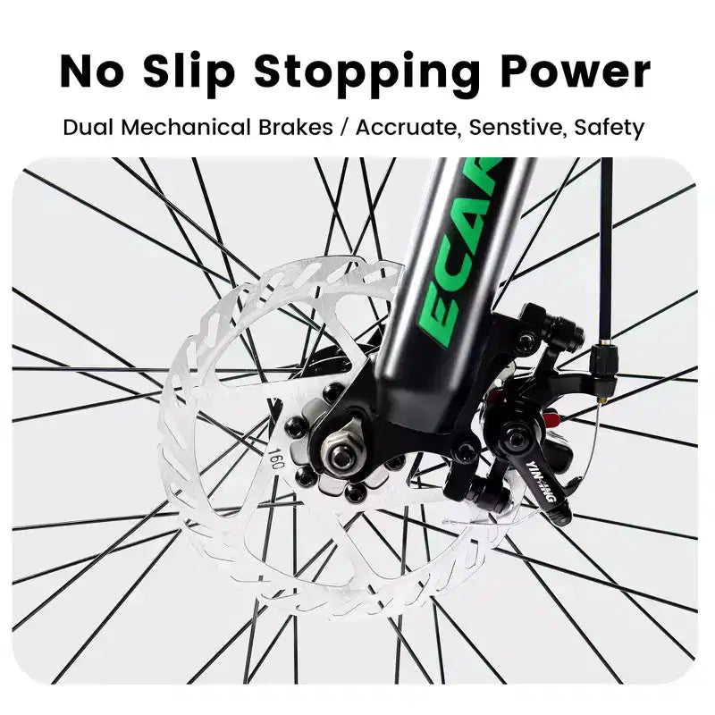 Okak 27.5IN Mountain Bike with Front and Rear Dual Shock Absorbers, 21-Speed Dirt Bike with Mechanical Disc Brake, Adult Bike for Men and Women