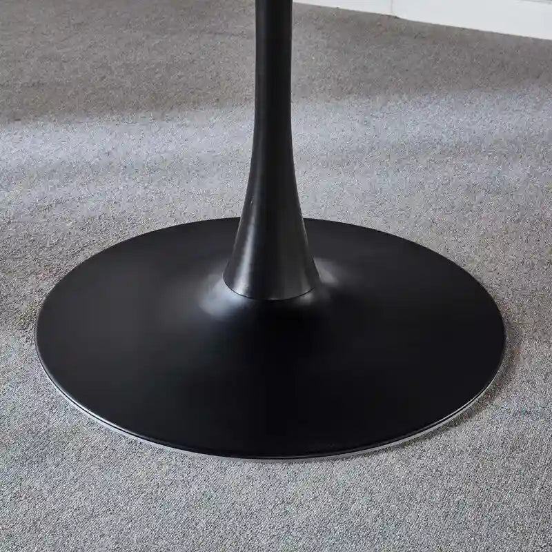 42.1 Tulip Dining Table With Round Table Top and Pedestal for 4-6 People