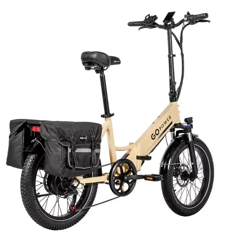 GoPowerBike GoPlus Folding Electric Bike | 20 Fat Tire eBike | 500W Motor, 20mph Top Speed | 45+ Mile Range, 5 Pedal-Assist Levels | Open Box