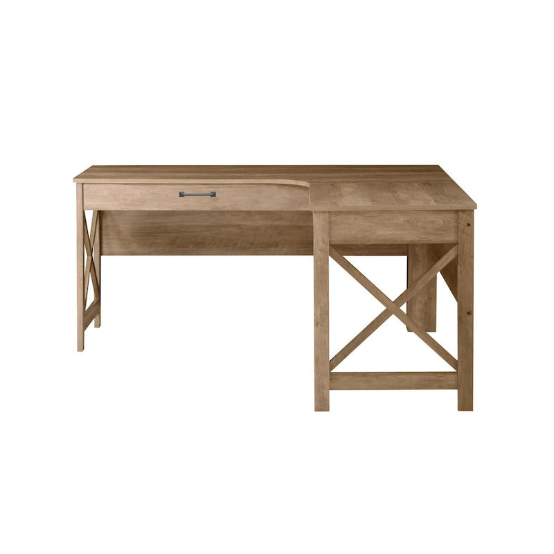 Alaska Modern Farmhouse L-Shaped Desk with Drawer